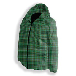ScotsTee Shop Scottish Foster Hunting Modern Premium Tartan Down Jacket Winter White Duck Down Plaid