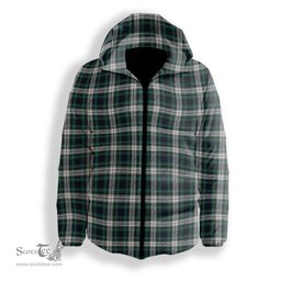 ScotsTee Shop Scottish Forbes Dress Modern Premium Tartan Down Jacket Winter White Duck Down Plaid
