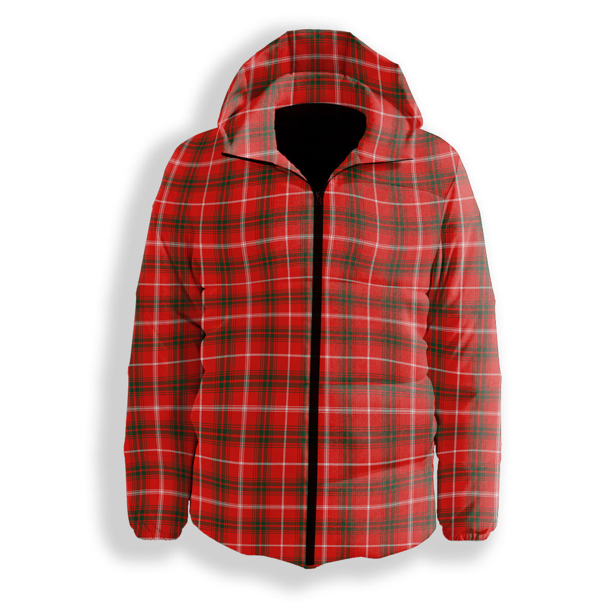 ScotsTee Shop Scottish Duke of Rothesay Modern Premium Tartan Down Jacket Winter White Duck Down Plaid