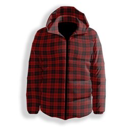 ScotsTee Shop Scottish Erskine MacGregor-Hastie Premium Tartan Down Jacket Winter White Duck Down Plaid