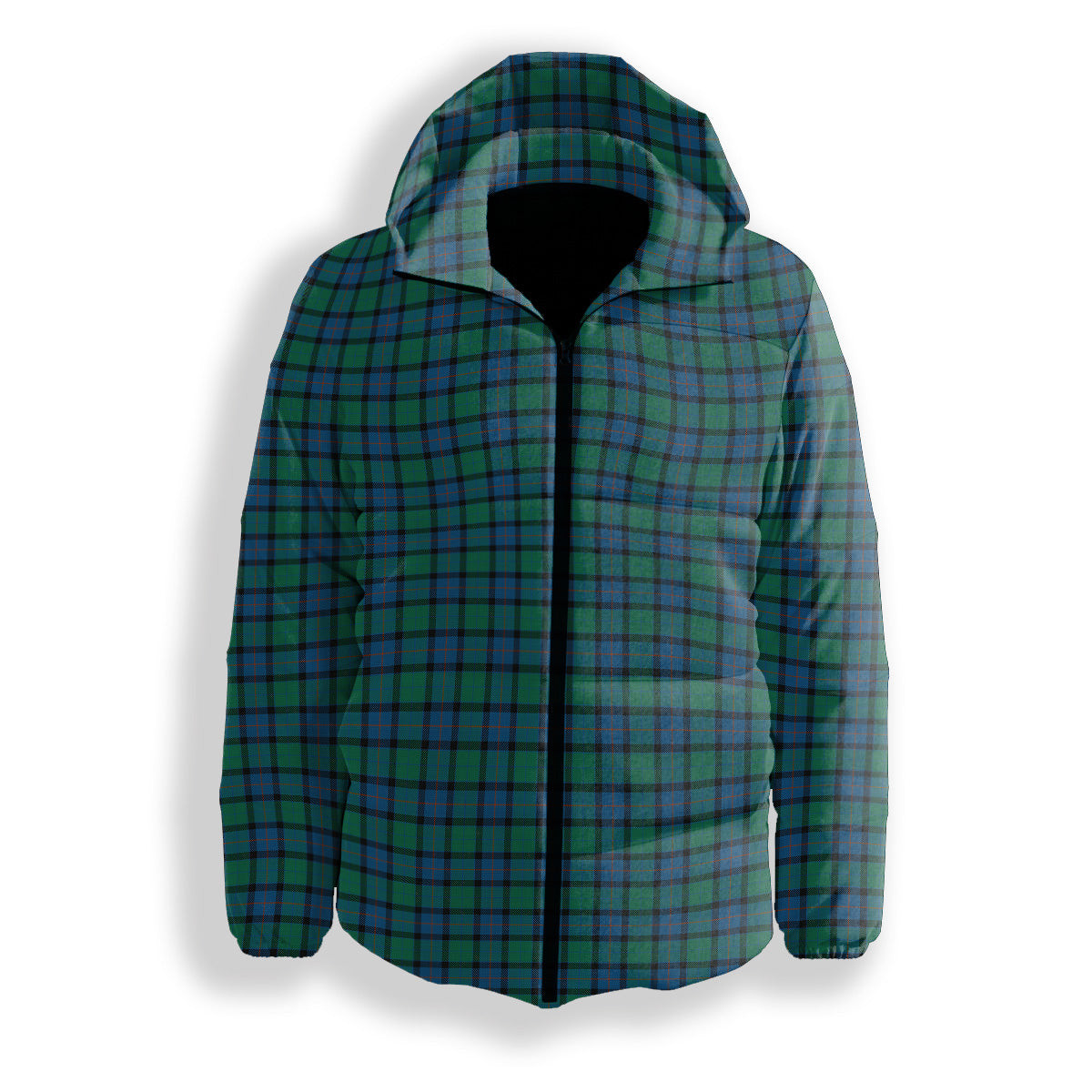 ScotsTee Shop Scottish Flower Of Scotland Premium Tartan Down Jacket Winter White Duck Down Plaid