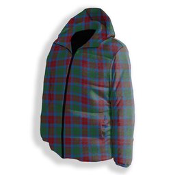 ScotsTee Shop Scottish Fraser of Altyre Ancient Premium Tartan Down Jacket Winter White Duck Down Plaid