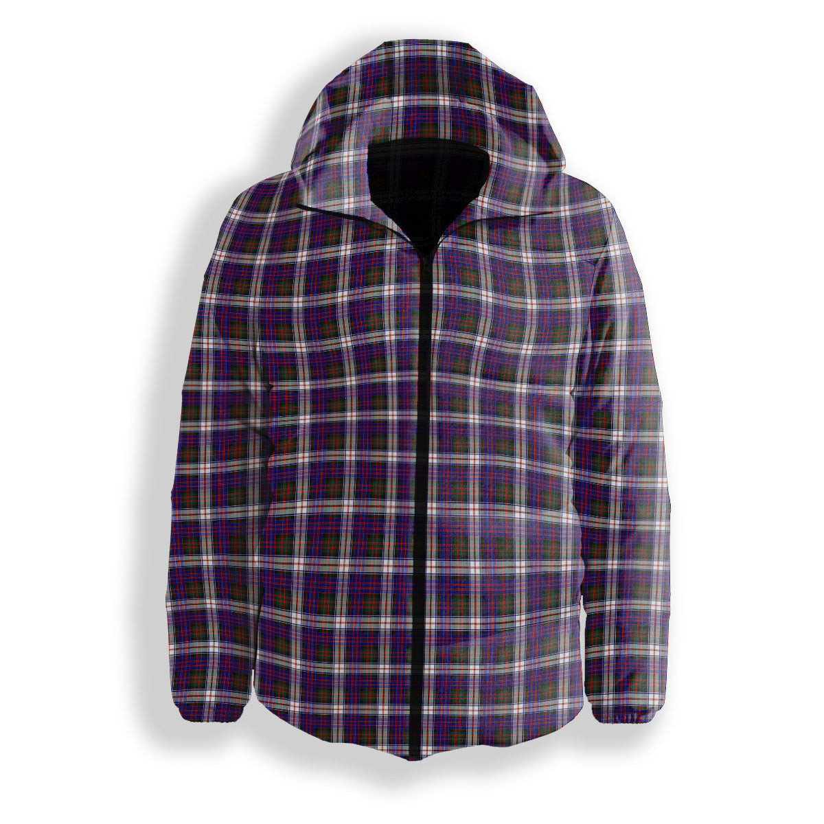 ScotsTee Shop Scottish Donald Dress Modern Premium Tartan Down Jacket Winter White Duck Down Plaid