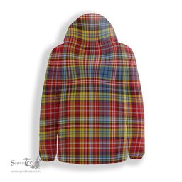 ScotsTee Shop Scottish Drummond of Strathallan Modern Premium Tartan Down Jacket Winter White Duck Down Plaid