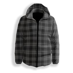 ScotsTee Shop Scottish Douglas Grey Vestiarium Scoticum Premium Tartan Down Jacket Winter White Duck Down Plaid