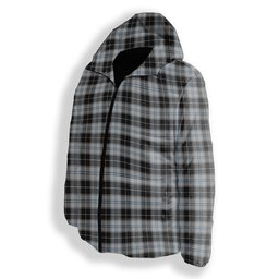 ScotsTee Shop Scottish Forbes Dress Originaux Premium Tartan Down Jacket Winter White Duck Down Plaid