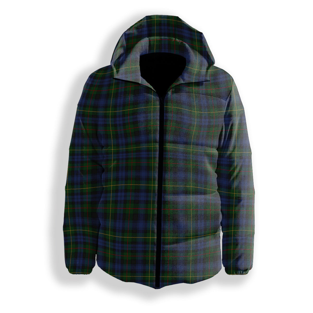 ScotsTee Shop Scottish Farquharson Vestiarium Scoticum Premium Tartan Down Jacket Winter White Duck Down Plaid