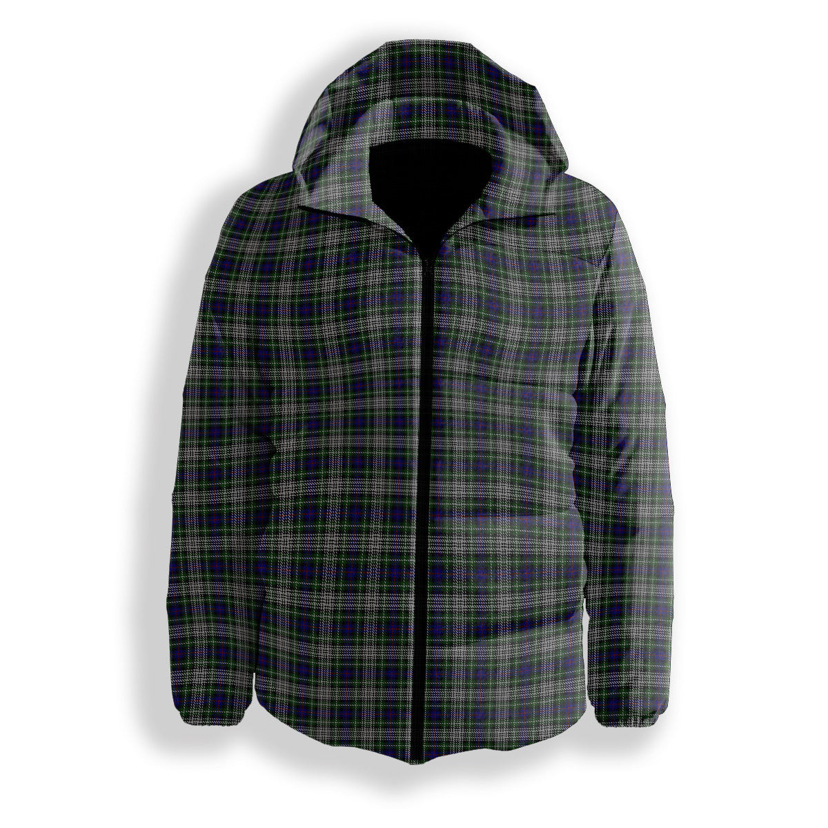 ScotsTee Shop Scottish Davidson of Tulloch Dress Premium Tartan Down Jacket Winter White Duck Down Plaid