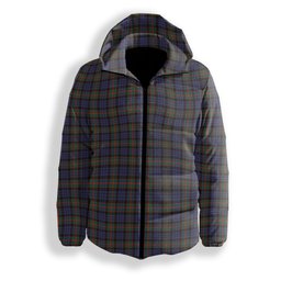 ScotsTee Shop Scottish Fletcher of Dunans SC Premium Tartan Down Jacket Winter White Duck Down Plaid