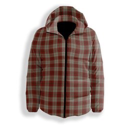 ScotsTee Shop Scottish Davidson Dress Dancers Premium Tartan Down Jacket Winter White Duck Down Plaid