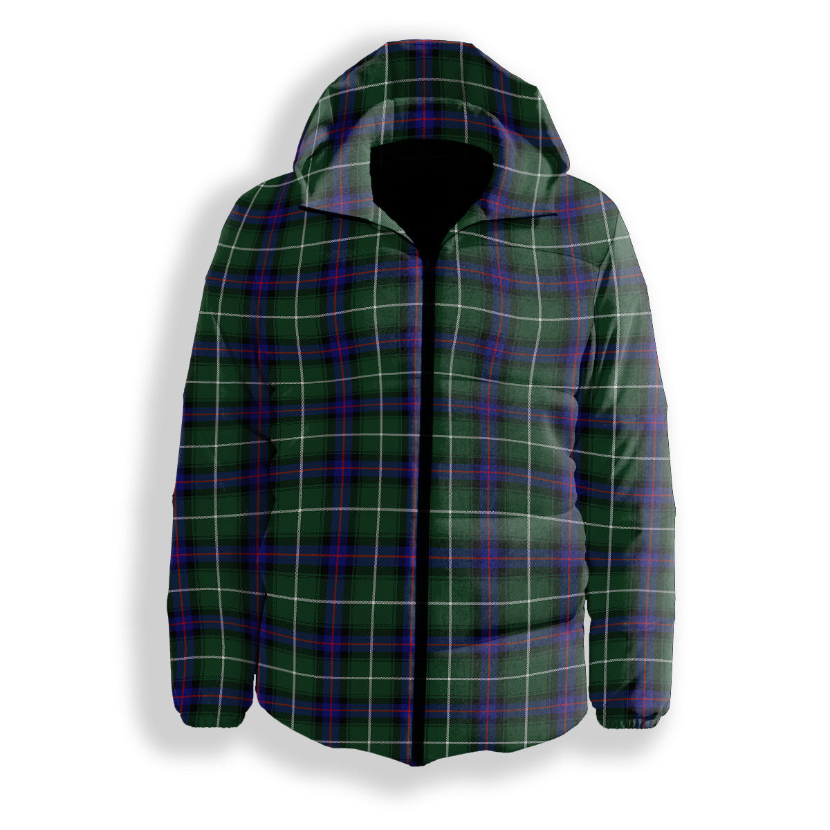 ScotsTee Shop Scottish Donald of the Isles Hunting Modern Premium Tartan Down Jacket Winter White Duck Down Plaid