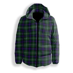 ScotsTee Shop Scottish Donald of the Isles Hunting Modern Premium Tartan Down Jacket Winter White Duck Down Plaid