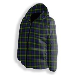 ScotsTee Shop Scottish Gordon of Esslemont Premium Tartan Down Jacket Winter White Duck Down Plaid