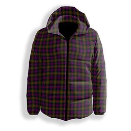 ScotsTee Shop Scottish McDonell Of Glengarry Modern Premium Tartan Down Jacket Winter White Duck Down Plaid