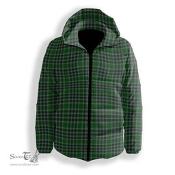 ScotsTee Shop Scottish MacDonald Lord of the Isles Hunting Premium Tartan Down Jacket Winter White Duck Down Plaid