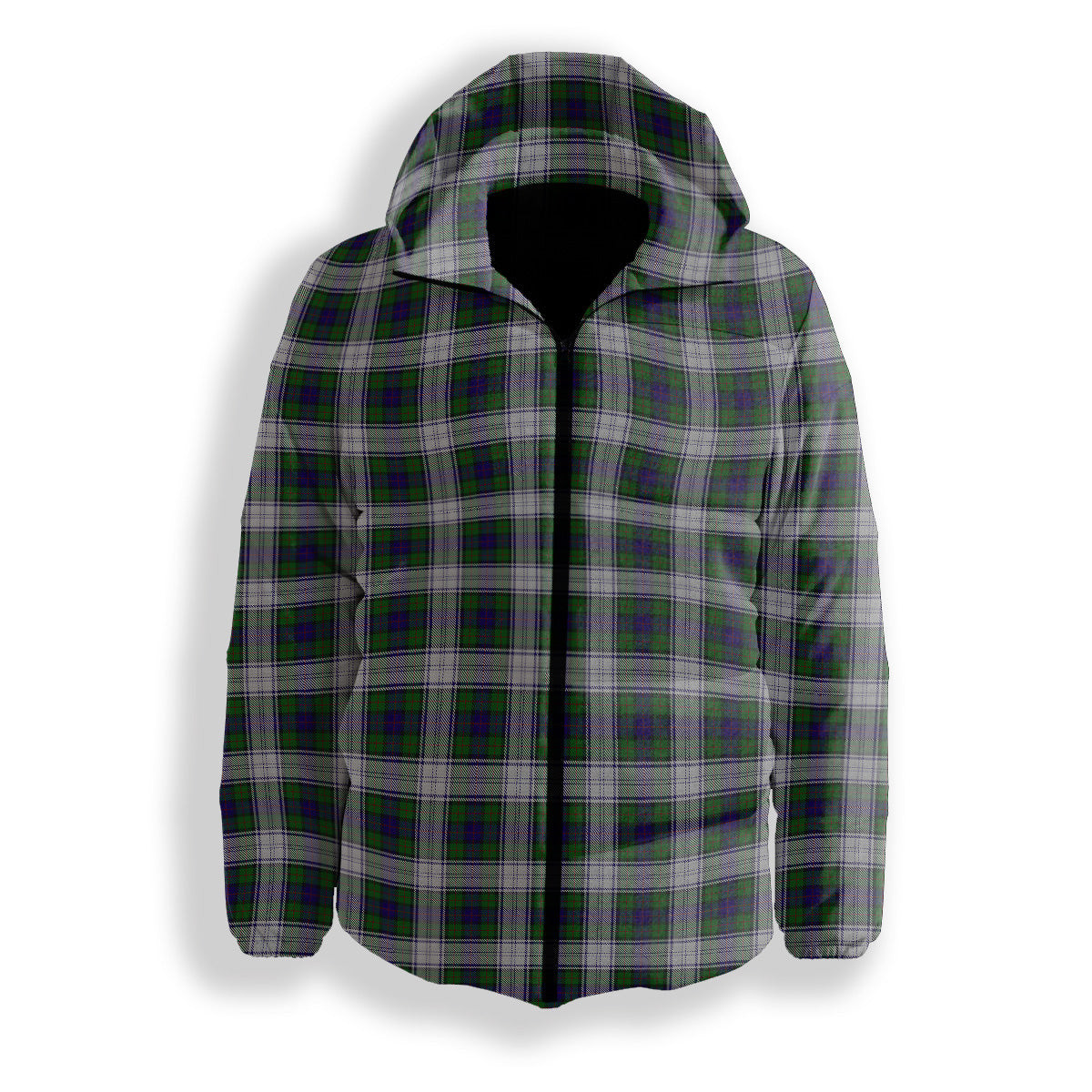 ScotsTee Shop Scottish Murray of Atholl Dress Premium Tartan Down Jacket Winter White Duck Down Plaid