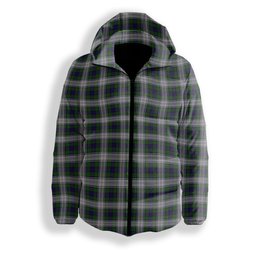 ScotsTee Shop Scottish Murray of Atholl Dress Premium Tartan Down Jacket Winter White Duck Down Plaid