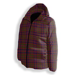 ScotsTee Shop Scottish MacDonald of Boisdale Premium Tartan Down Jacket Winter White Duck Down Plaid