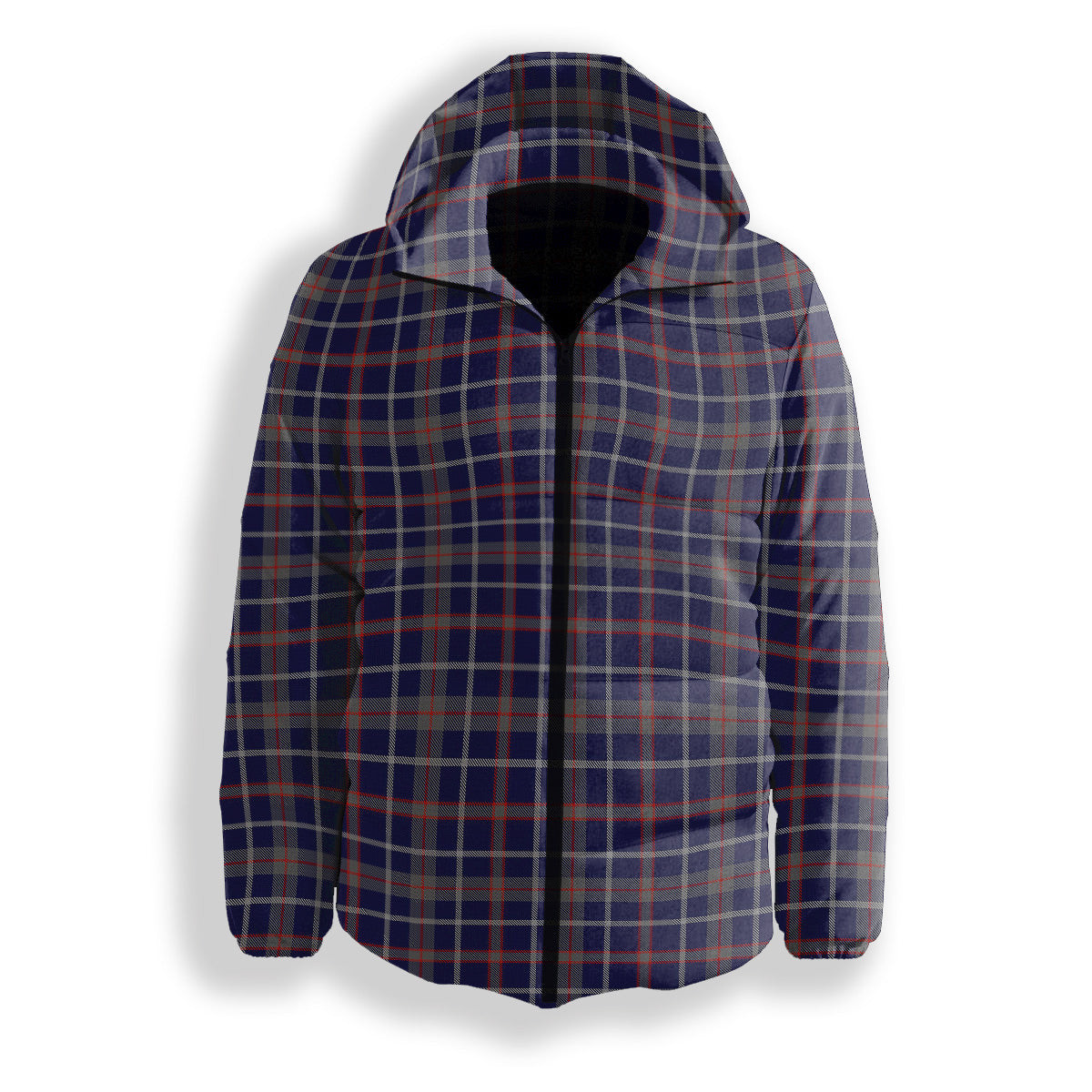 ScotsTee Shop Scottish Yamaha Marine Best In Class Premium Tartan Down Jacket Winter White Duck Down Plaid