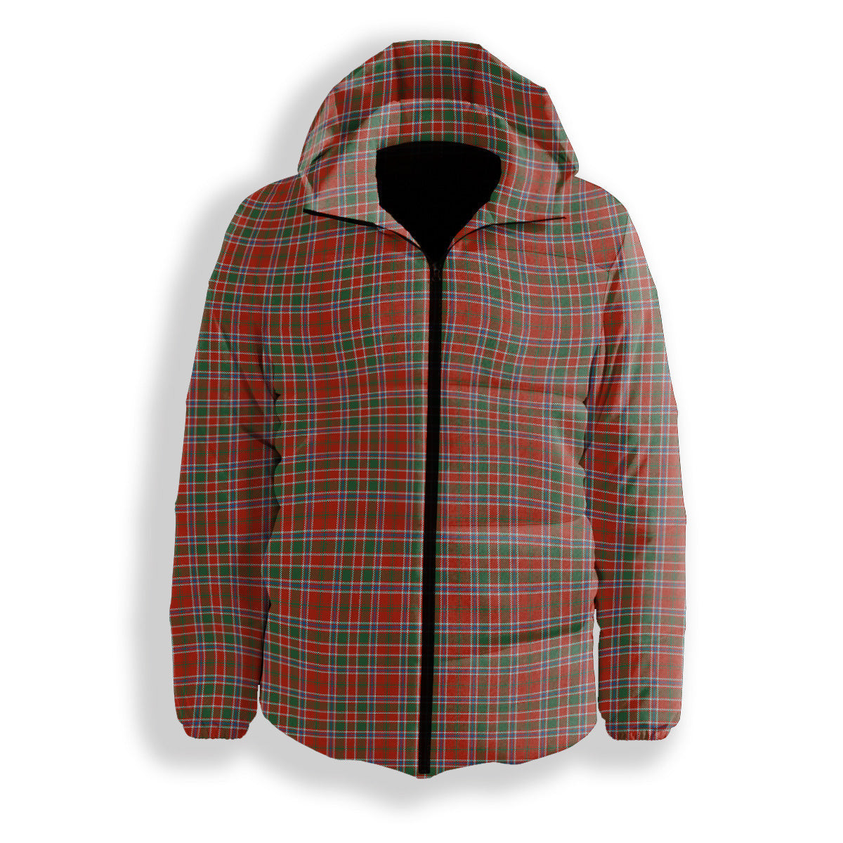 ScotsTee Shop Scottish MacDonald of Lochmaddy Ancient Premium Tartan Down Jacket Winter White Duck Down Plaid
