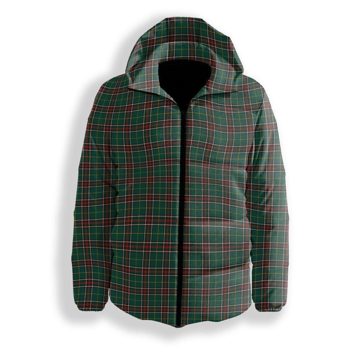 ScotsTee Shop Scottish Newfoundland Labrador Province Canada Modern Premium Tartan Down Jacket Winter White Duck Down Plaid