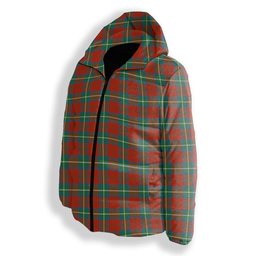 ScotsTee Shop Scottish Ruthven Ancient Premium Tartan Down Jacket Winter White Duck Down Plaid