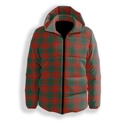 ScotsTee Shop Scottish MacPherson of Cluny Ancient Premium Tartan Down Jacket Winter White Duck Down Plaid