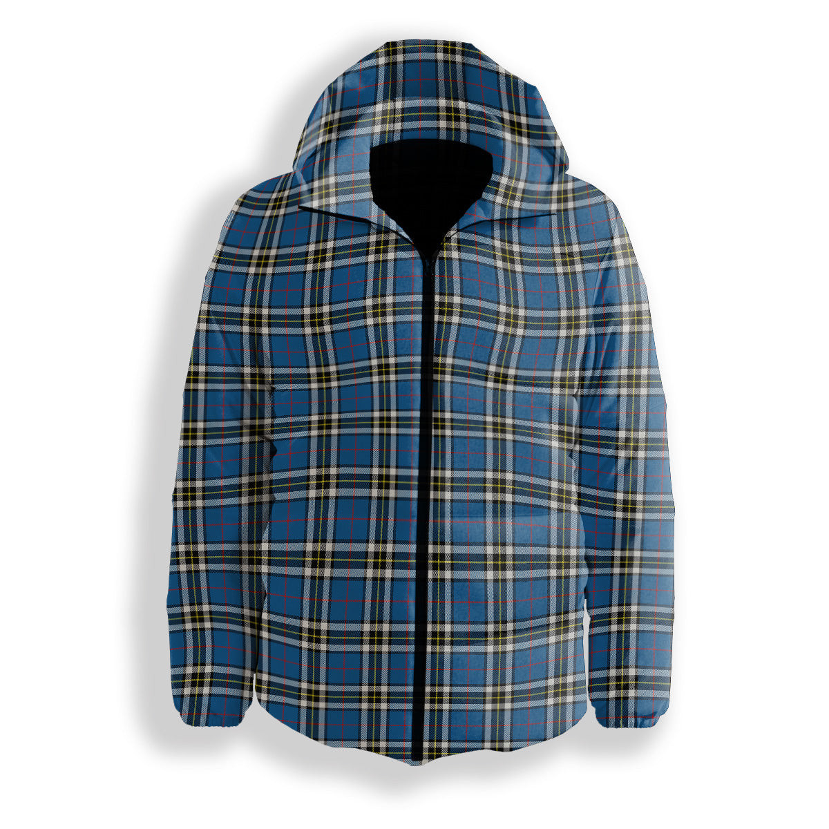 ScotsTee Shop Scottish MacTavish Dress Modern Premium Tartan Down Jacket Winter White Duck Down Plaid