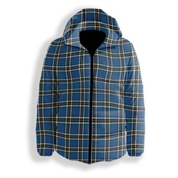 ScotsTee Shop Scottish MacTavish Dress Modern Premium Tartan Down Jacket Winter White Duck Down Plaid