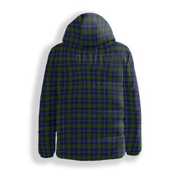ScotsTee Shop Scottish McLeod of Harris Modern Premium Tartan Down Jacket Winter White Duck Down Plaid