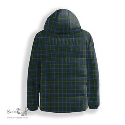 ScotsTee Shop Scottish Johnston Diana Hunting Premium Tartan Down Jacket Winter White Duck Down Plaid