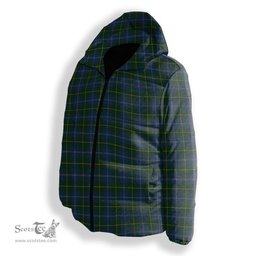 ScotsTee Shop Scottish Johnston Diana Hunting Premium Tartan Down Jacket Winter White Duck Down Plaid