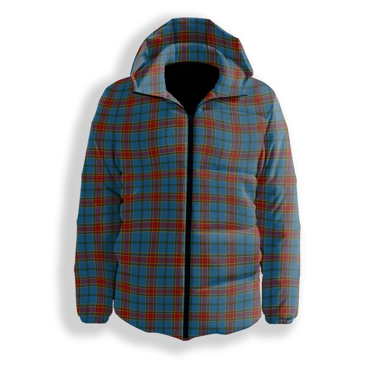 ScotsTee Shop Scottish Traill Premium Tartan Down Jacket Winter White Duck Down Plaid