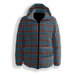 ScotsTee Shop Scottish Traill Premium Tartan Down Jacket Winter White Duck Down Plaid