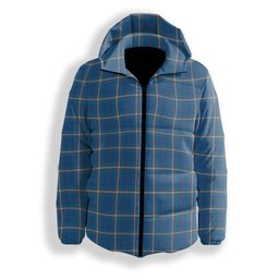 ScotsTee Shop Scottish McRae of America Ancient Premium Tartan Down Jacket Winter White Duck Down Plaid