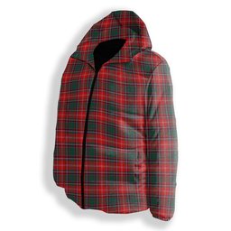 ScotsTee Shop Scottish Somerville Modern Premium Tartan Down Jacket Winter White Duck Down Plaid