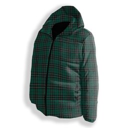 ScotsTee Shop Scottish MacLean of Duart Hunting Modern Premium Tartan Down Jacket Winter White Duck Down Plaid