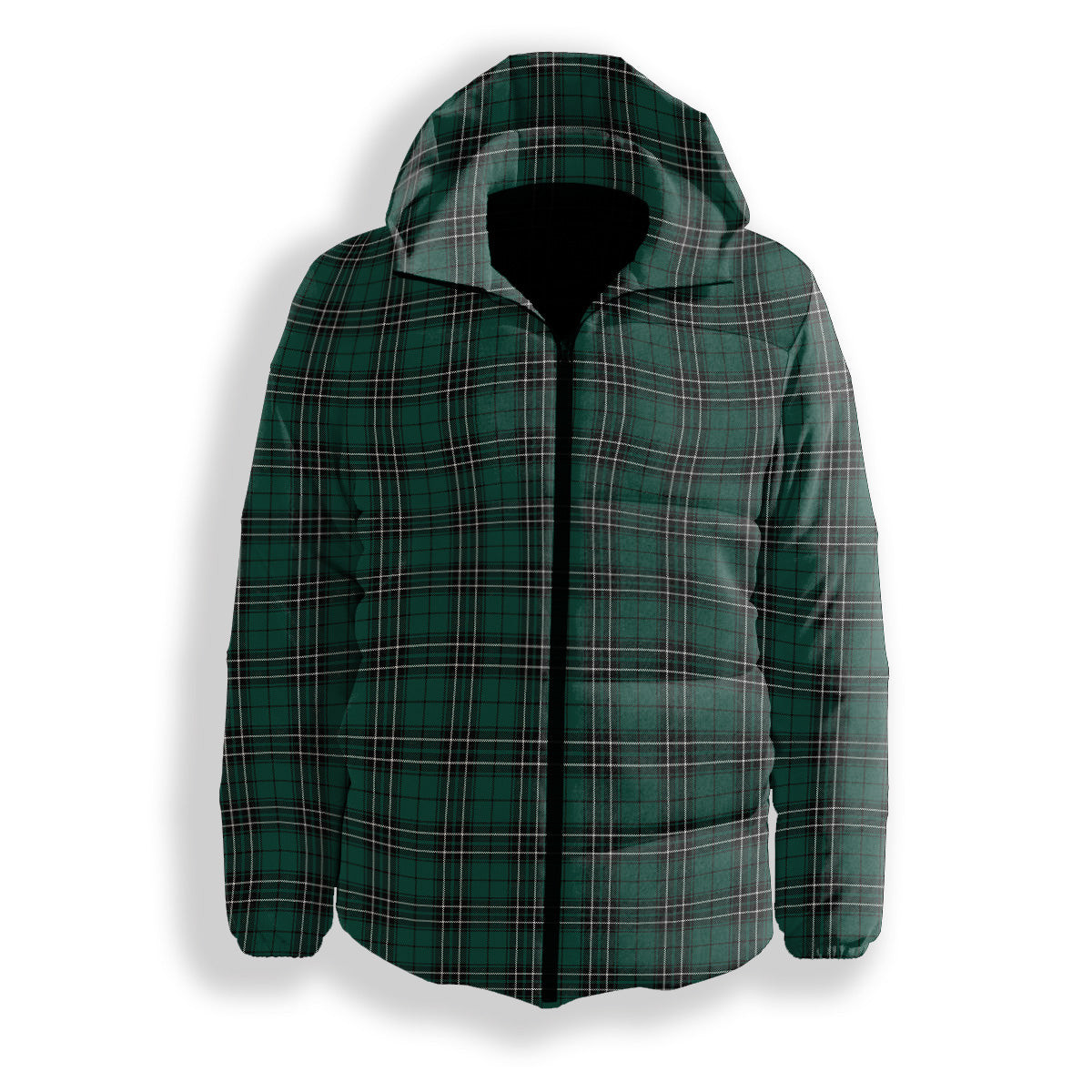ScotsTee Shop Scottish MacLean of Duart Hunting Modern Premium Tartan Down Jacket Winter White Duck Down Plaid