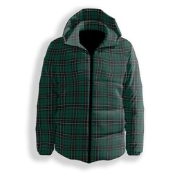 ScotsTee Shop Scottish MacLean of Duart Hunting Modern Premium Tartan Down Jacket Winter White Duck Down Plaid