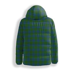 ScotsTee Shop Scottish Johnston Premium Tartan Down Jacket Winter White Duck Down Plaid