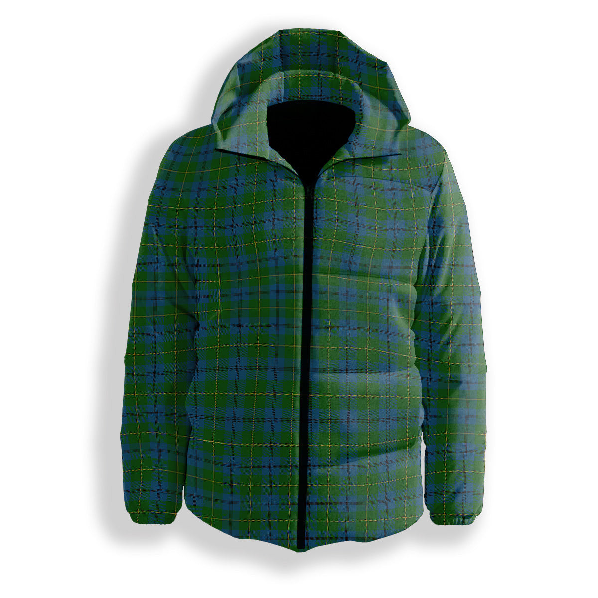 ScotsTee Shop Scottish Johnston Premium Tartan Down Jacket Winter White Duck Down Plaid
