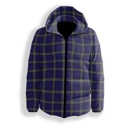ScotsTee Shop Scottish Lloyd of Astargus Premium Tartan Down Jacket Winter White Duck Down Plaid