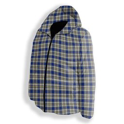 ScotsTee Shop Scottish Livingstone Dress Modern Premium Tartan Down Jacket Winter White Duck Down Plaid