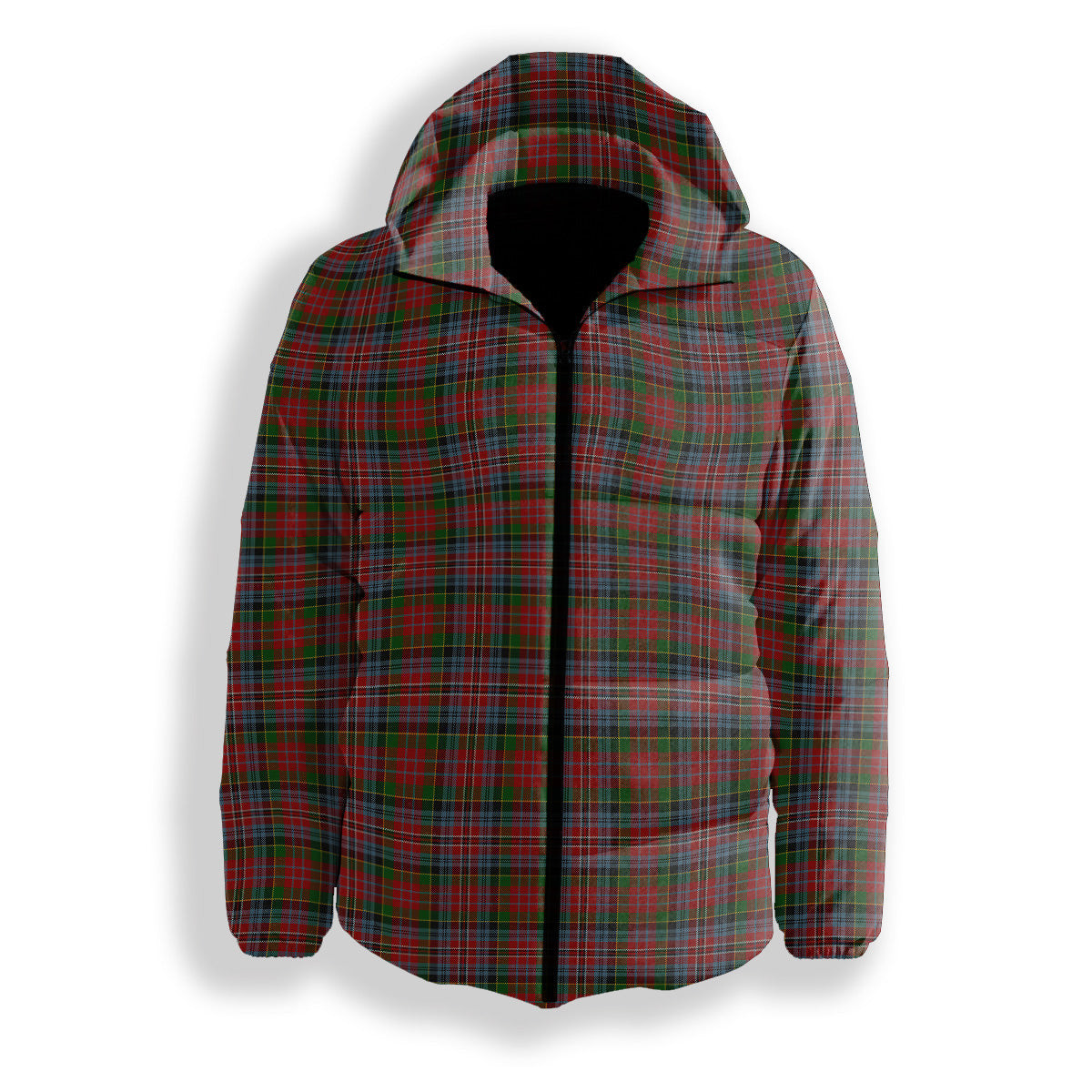 ScotsTee Shop Scottish MacPherson 5 Premium Tartan Down Jacket Winter White Duck Down Plaid