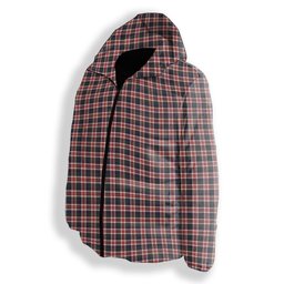 ScotsTee Shop Scottish Robertson Dress #2 Modern Premium Tartan Down Jacket Winter White Duck Down Plaid