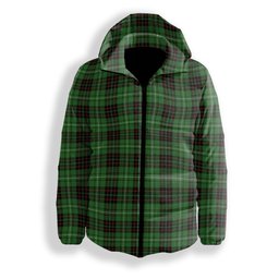 ScotsTee Shop Scottish McAulay of Lewis Ancient Premium Tartan Down Jacket Winter White Duck Down Plaid