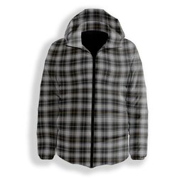 ScotsTee Shop Scottish MacFie of Colonsay Dress Premium Tartan Down Jacket Winter White Duck Down Plaid