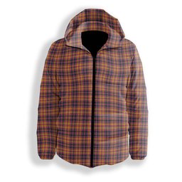 ScotsTee Shop Scottish Jacobite Premium Tartan Down Jacket Winter White Duck Down Plaid