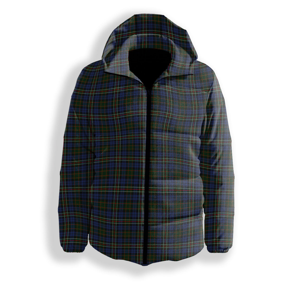 ScotsTee Shop Scottish MacRae Hunting 4 Premium Tartan Down Jacket Winter White Duck Down Plaid