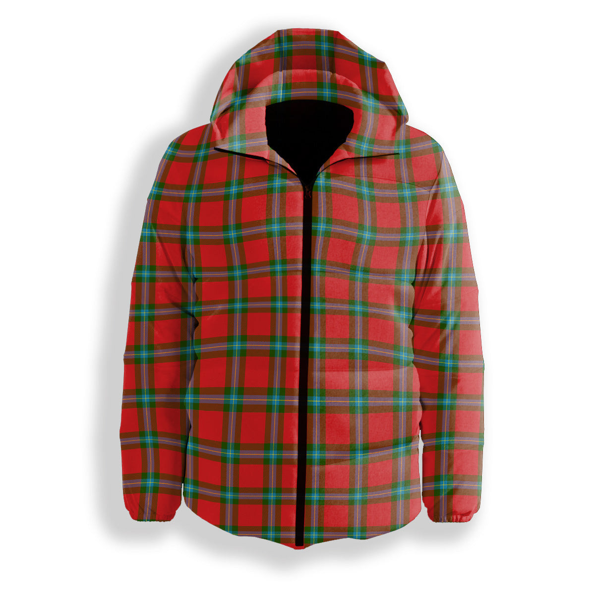 ScotsTee Shop Scottish MacLaine of Loch Buie Premium Tartan Down Jacket Winter White Duck Down Plaid